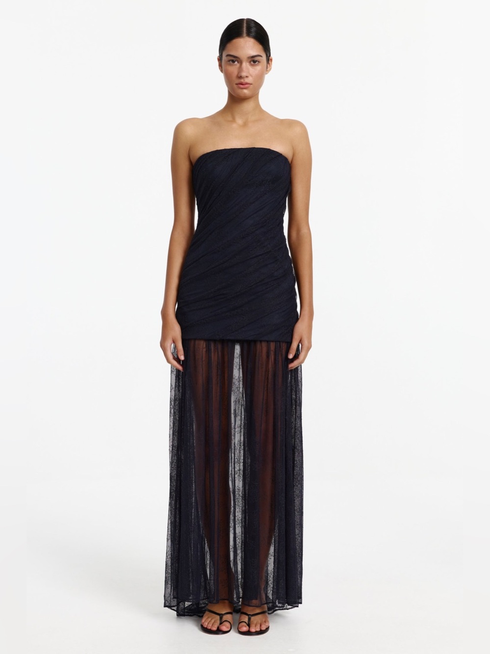 Significant Other Kamryn Strapless Gown in Galaxy Black Evening Dress size 4 NWT